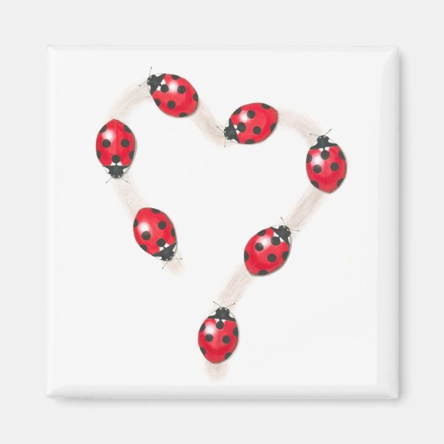 Ladybug Heart Magnet (Devant)