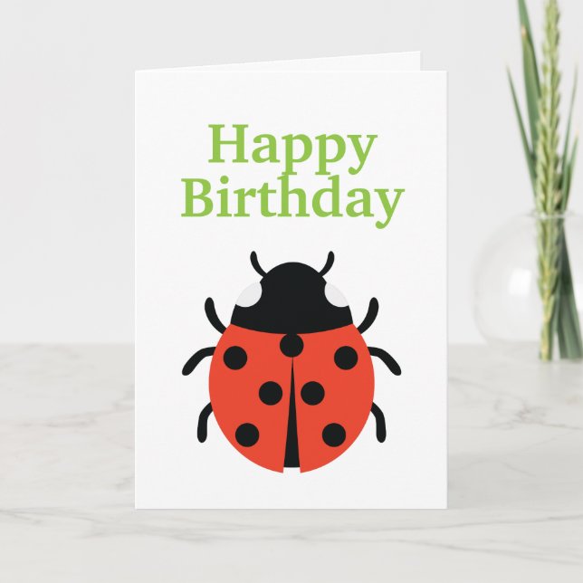 Ladybug Illustration Karte (Vorderseite)