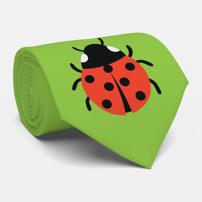 Ladybug Illustration Krawatte (Gerollt)