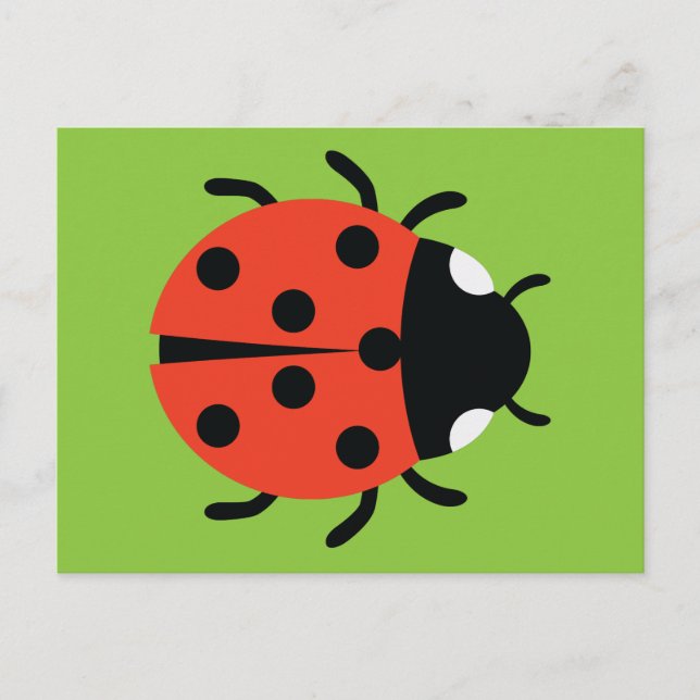 Ladybug Illustration Postkarte (Vorderseite)