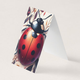 Ladybug-Insekt-geflochtenes Lesezeichen Visitenkarten