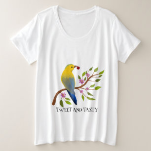 Ladybug-Insekt leckerer, farbiger Vogel mädchenhaf Große Größe T-Shirt