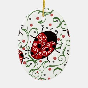 Ladybug Keramik Ornament
