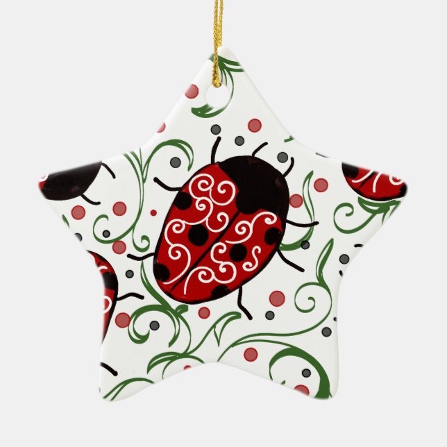 Ladybug Keramik Ornament (Vorne)