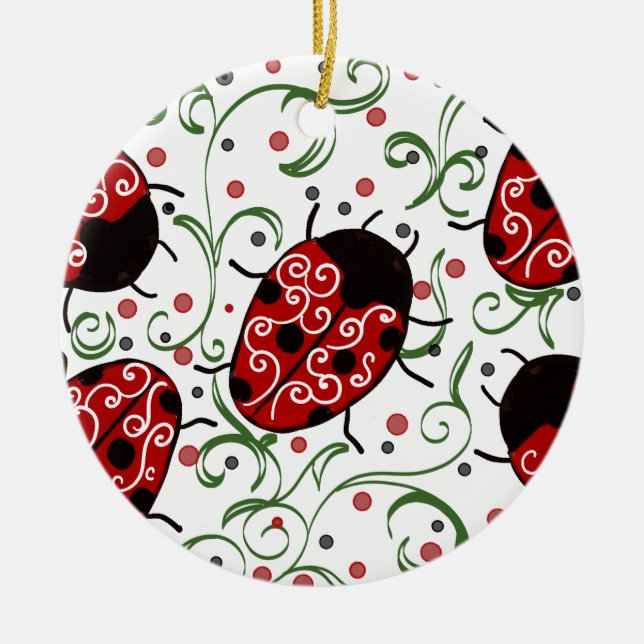 Ladybug Keramik Ornament (Vorne)