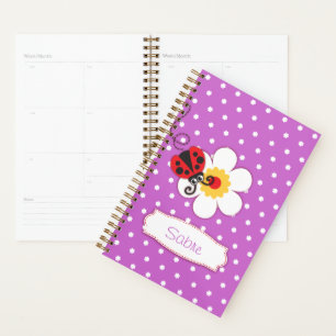 Ladybug-Kinder mit lila Rot Planer