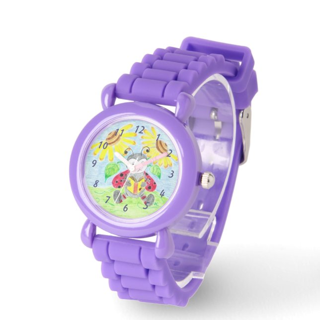 Ladybug-Kinderuhr lesen Armbanduhr (Winkel)