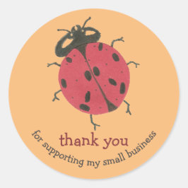 Ladybug kleine Unternehmen Vielen Dank, Aufkleber