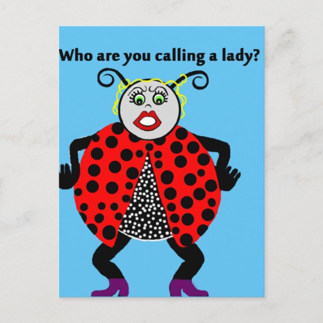 Ladybug Lady Bug Funny Postkarte (Vorderseite)