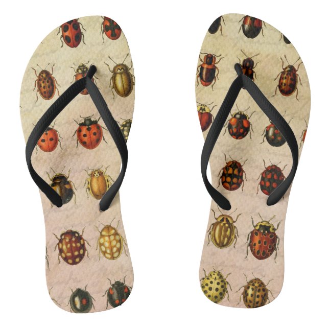 Ladybug Ladybird Beetle Insect Bug Flip Flops (Fußbett)