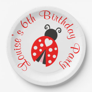 Ladybug Ladybird Birthday Party Pappteller