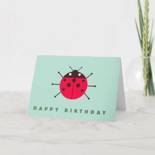 Ladybug / Ladybird glücklich zum Geburtstag Karte