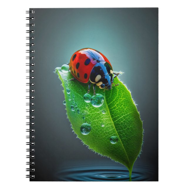 Ladybug Leaf Ruhe Friedliche Jahreszeit Notizblock (Vorderseite)