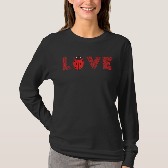 Ladybug Leopard Entomology Ladybug Bug Liebe T-Shirt (Vorderseite)