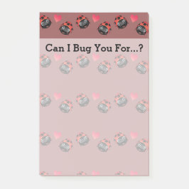 Ladybug-Liebe (Muster) Post-it Klebezettel