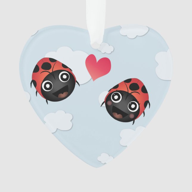 Ladybug-Liebe Ornament (Vorderseite)