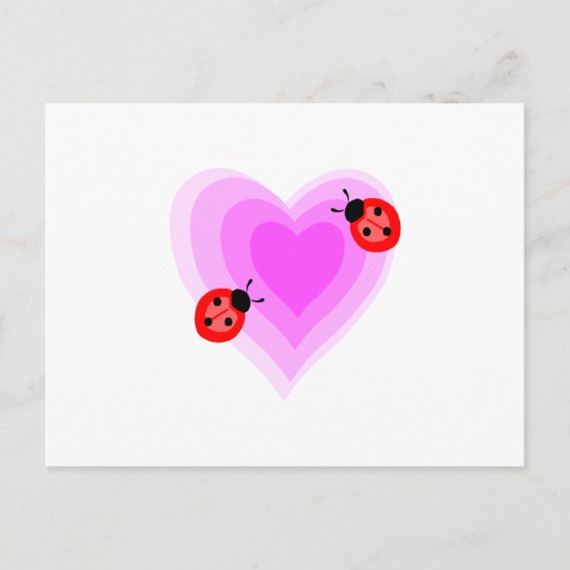 Ladybug-Liebe Postkarte (Vorderseite)