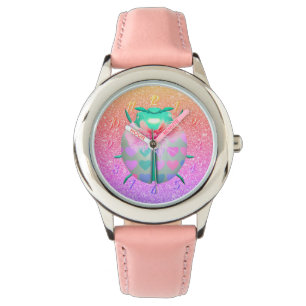 Ladybug liebliche Herzen niedlicher Glitzer Armbanduhr