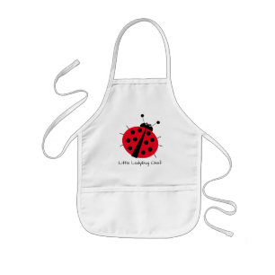 Ladybug liebt Niedlichen Cartoon Spaß Red Girly Kinderschürze