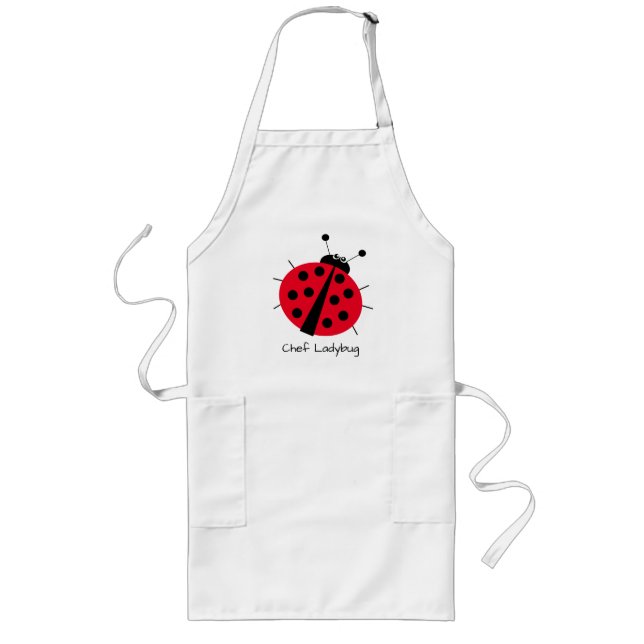 Ladybug liebt Niedlichen Cartoon Spaß Red Girly Lange Schürze (Vorne)