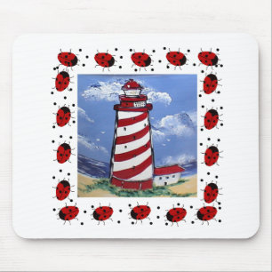 Ladybug Lighthouses Mousepad