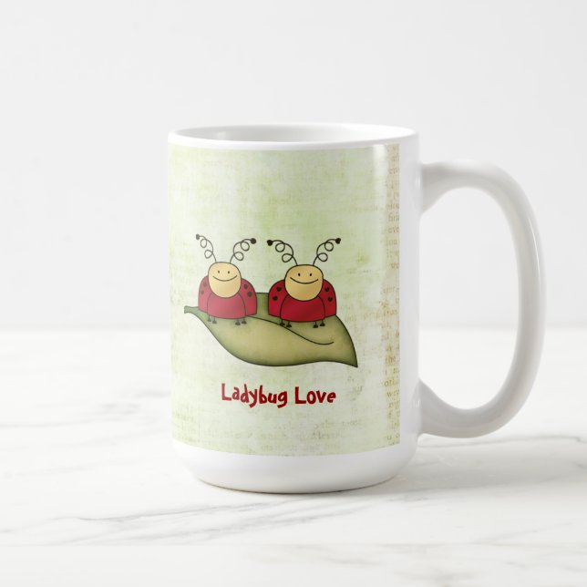 Ladybug Love Whimsical Graphic Mug (Droite)