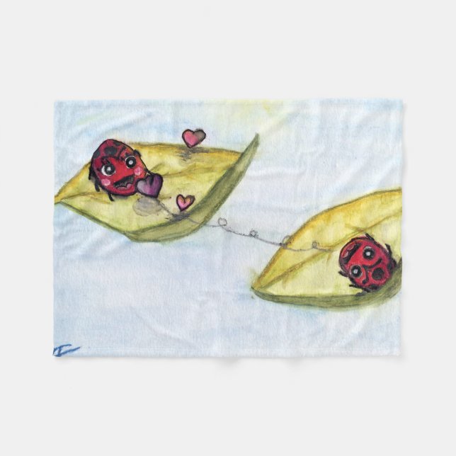 Ladybug Lovers Fleecedecke (Vorderseite (Horizontal))