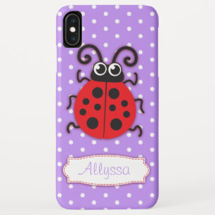 Ladybug-Mädchen nennen grünes Ipotierhandwerk iPhone XS Max Hülle