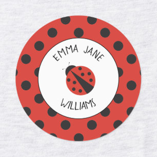 Ladybug-Markierungen für schwarze Polka-Punkte für Etiketten