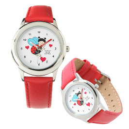 Ladybug mit Herzen Armbanduhr