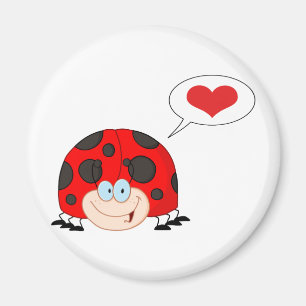 Ladybug mit Sprechblase Magnet