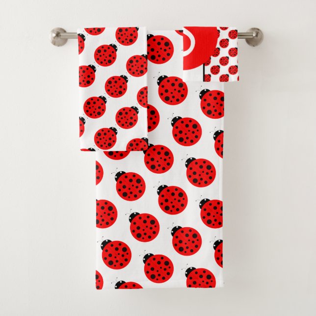 Ladybug Monogram Badhandtuch Set (Insitu)