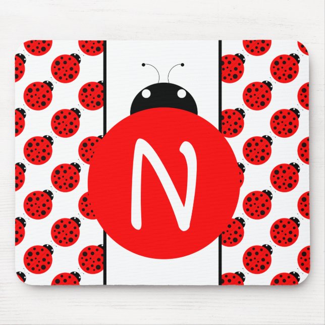 Ladybug Monogram Mousepad (Vorne)