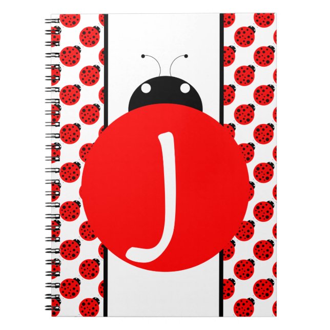 Ladybug Monogram Notizblock (Vorderseite)