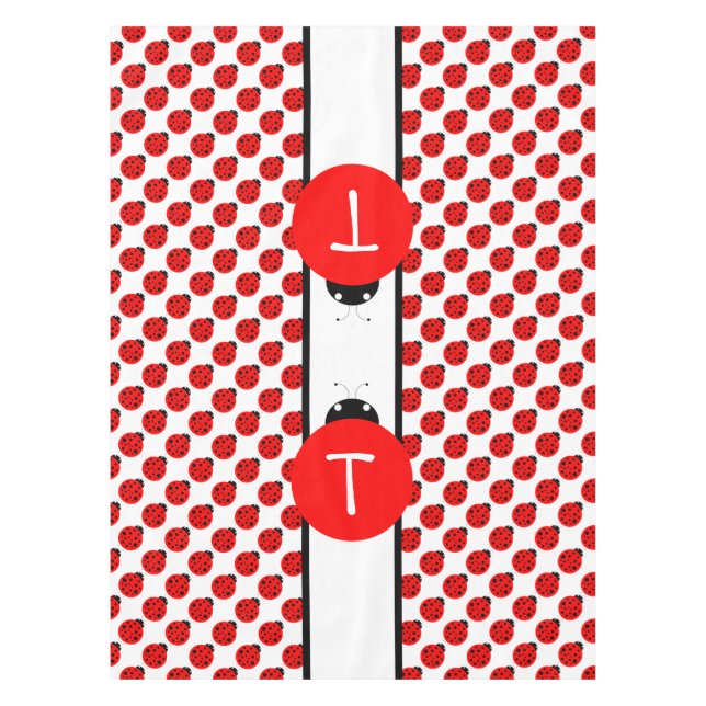 Ladybug Monogram Tischdecke (Vorderseite)