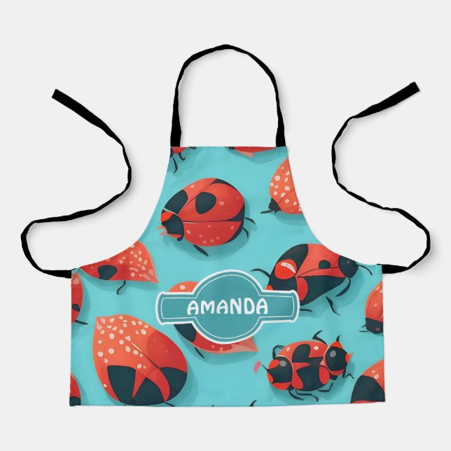 Ladybug Mosaic Personalisiertes Muster Schürze (Vorderseite)