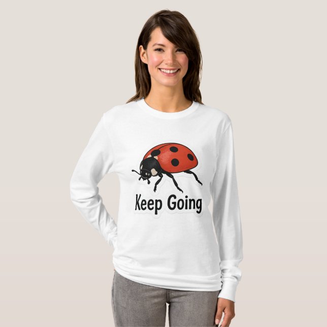 Ladybug Motivation Sticker T-Shirt (Vorne ganz)