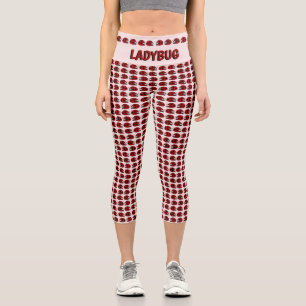 Ladybug Muster Custom Capri Leggings