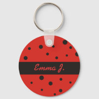 Ladybug Muster Personalisiert Name Keychains