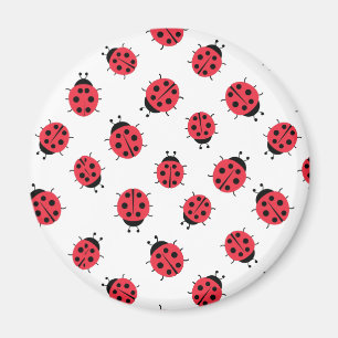 Ladybug Muster Print Magnet