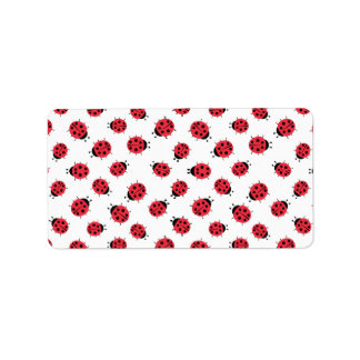 Ladybug Muster Rücksendeadresse Adressaufkleber