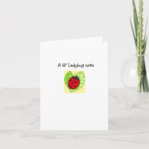 Ladybug note card karte