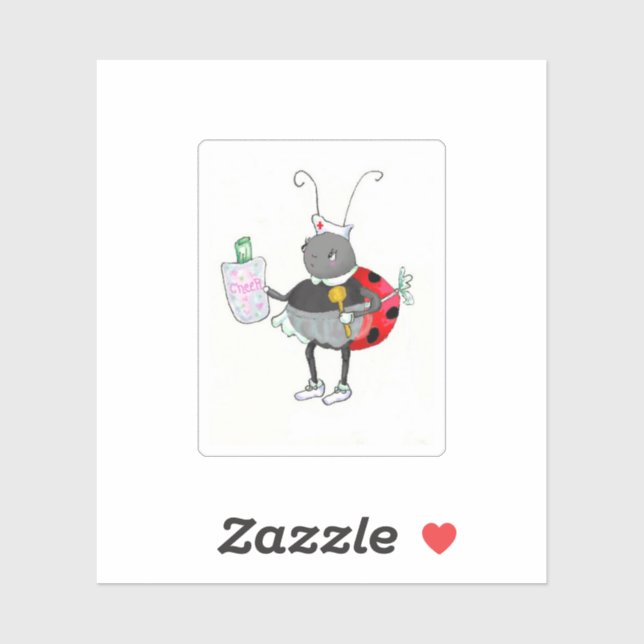 Ladybug Nurse Sticker (Blatt)