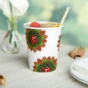 Ladybug Paper Cups Pappbecher