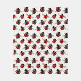 Ladybug Pattern Fleecedecke