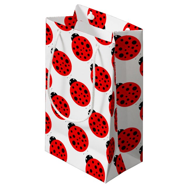 Ladybug Pattern Kleine Geschenktüte (Vorderseite Schrägansicht)