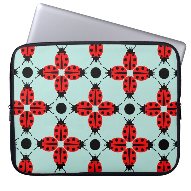 Ladybug Pattern Laptopschutzhülle (Vorderseite)