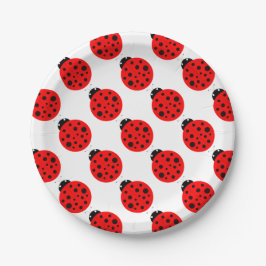 Ladybug Pattern Pappteller