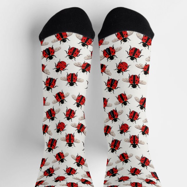 Ladybug Pattern Socken (Oben)