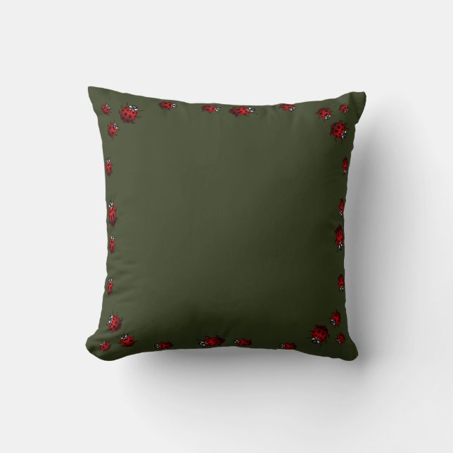 Ladybug Pillows Ladybird Art Pillows Ladybug Dekor Kissen (Vorderseite)